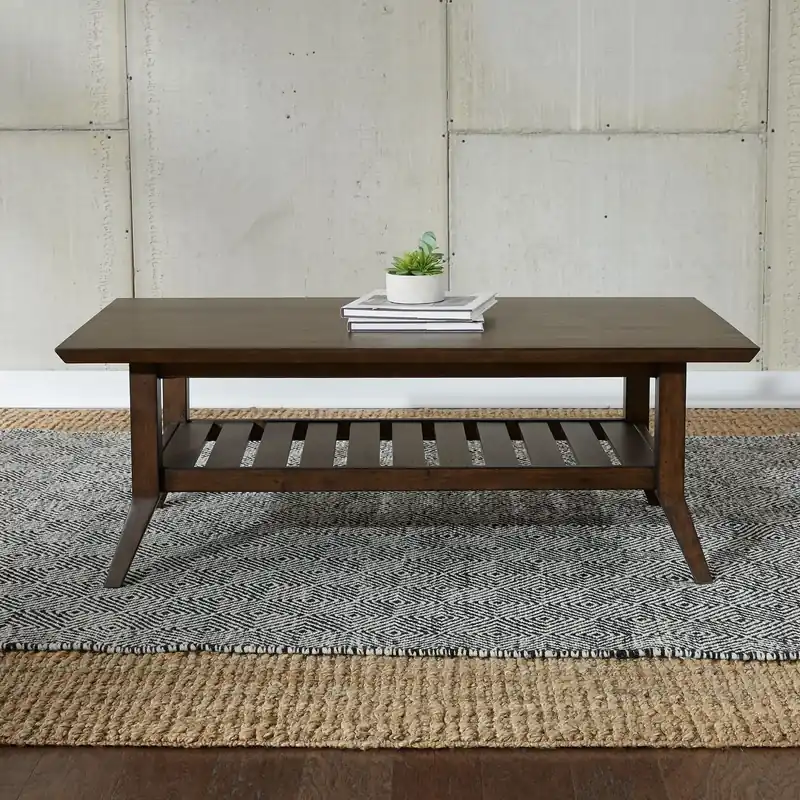 Ventura Blvd Rectangular Cocktail Table in Bronze - Liberty