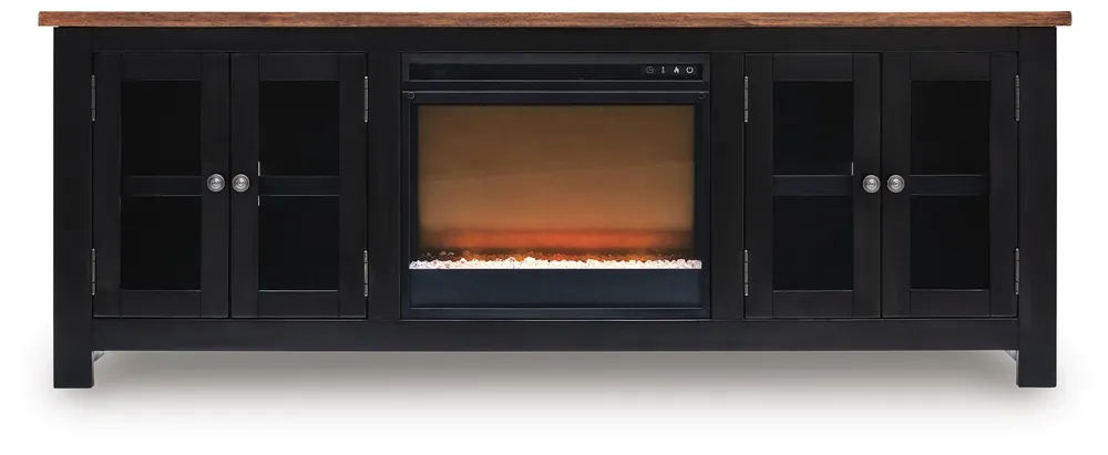 Wildenauer 76" TV Stand with Electric Fireplace - Ashley Furniture