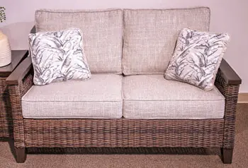 Monterey Point Outdoor Loveseat with Cushion - Ashley Furniture