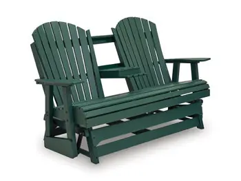 Shell Beach Outdoor Loveseat Glider - Ashley Furniture