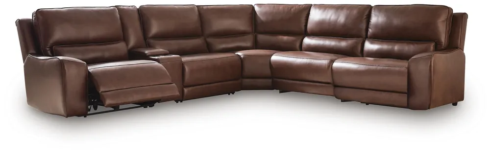 DeepWakes Reclining Sectional with Storage Console - Ashley Furniture