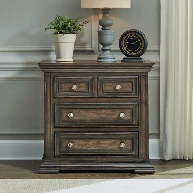 Big Valley Bedside Chest w/ Charging Station - Liberty