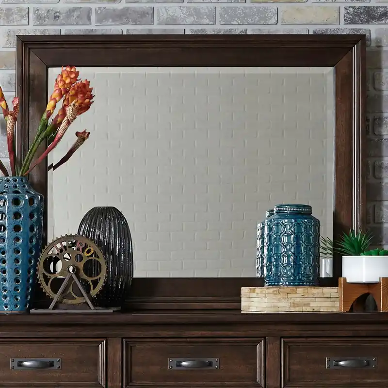 Saddlebrook Mirror in Tobacco Brown - Liberty
