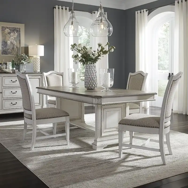 Abbey Park 5 Piece Trestle Table Set - Liberty