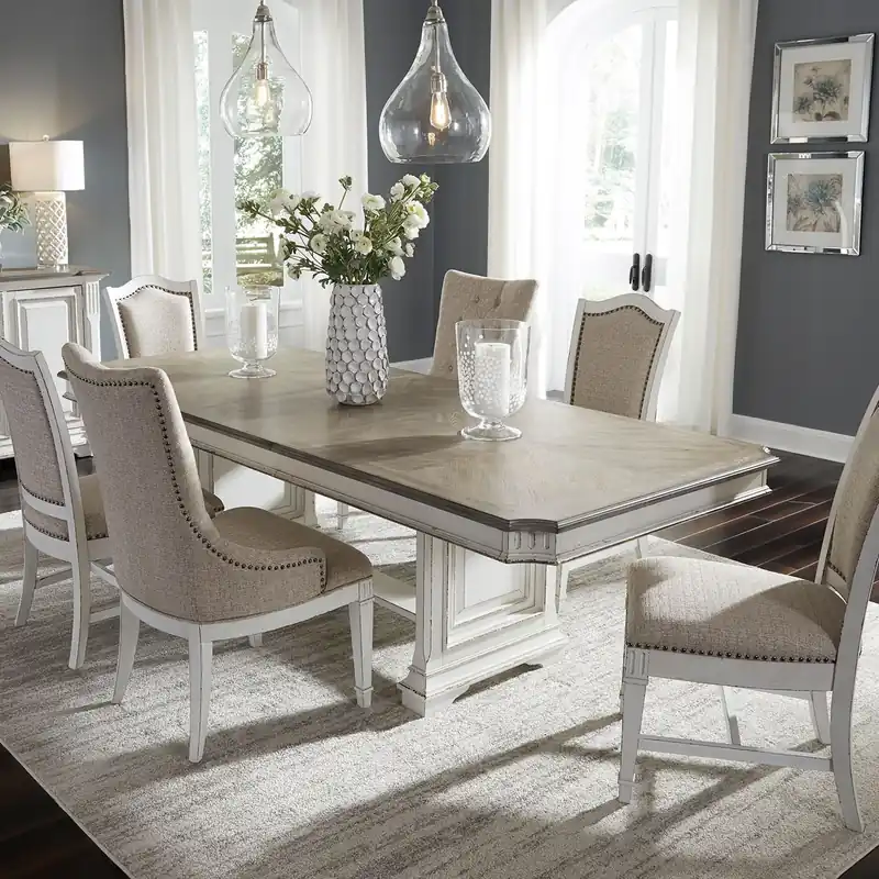 Abbey Park 7 Piece Trestle Table Set - Liberty