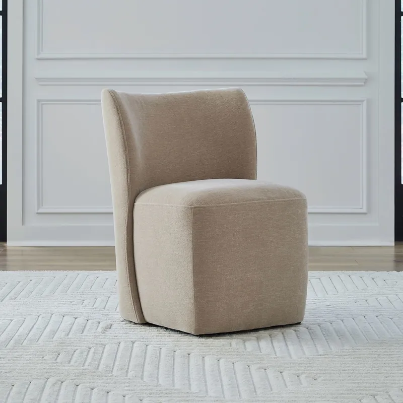 Accent Dining Accent Dining Chair w/ Casters - Wicker