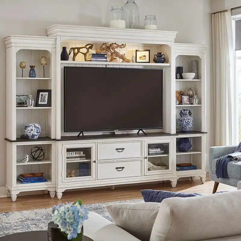 Allyson Park Entertainment Center with Piers - Liberty