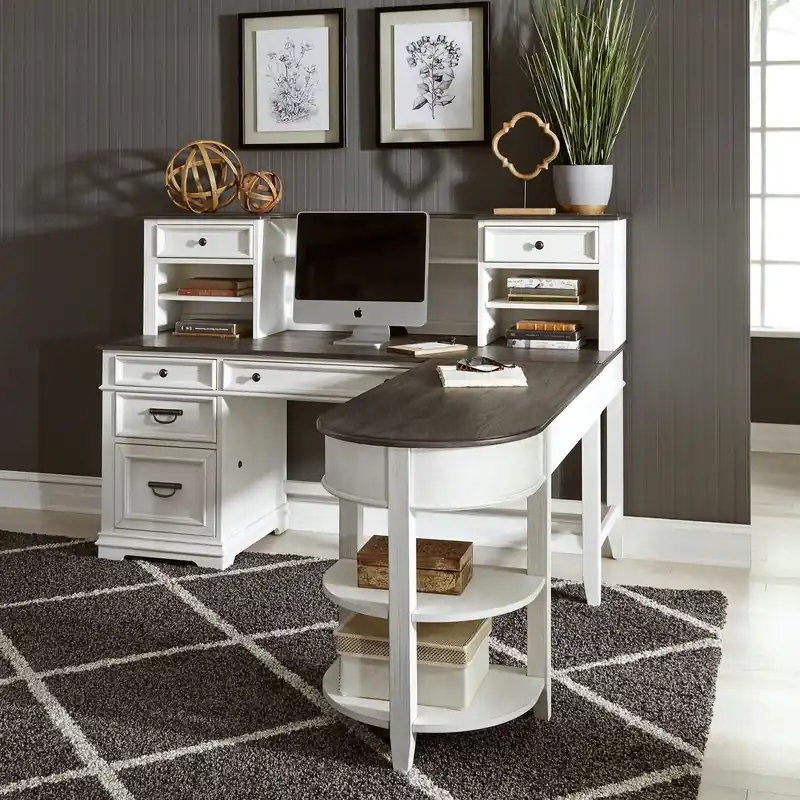 Allyson Park L Shaped Desk Set - Liberty