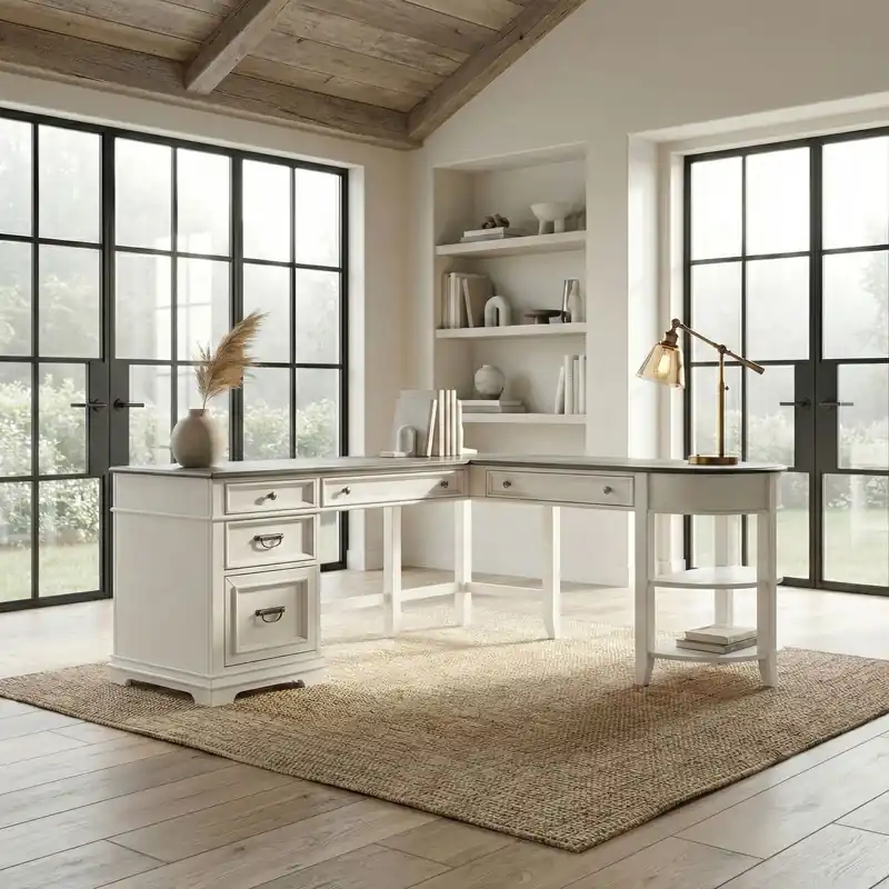 Allyson Park Opt L Shaped Desk Set - Liberty