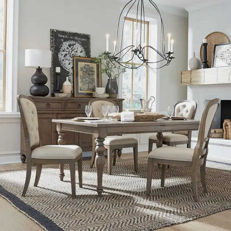 Americana Farmhouse Optional 5 Piece Leg Table Set - Liberty