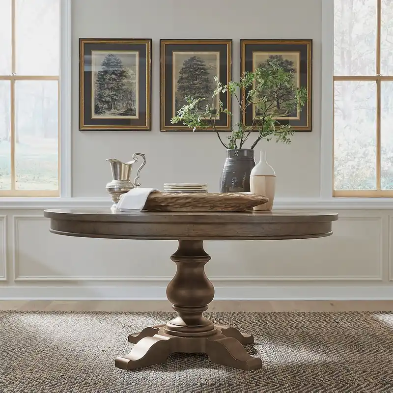 Americana Farmhouse Pedestal Table Set - Liberty