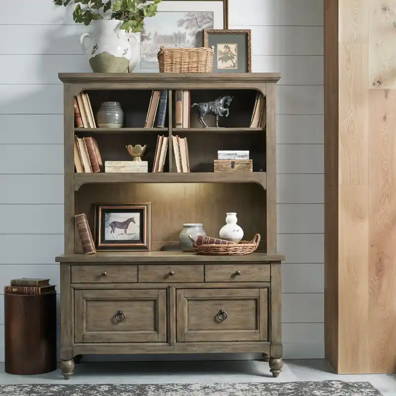 Americana Farmhouse Credenza & Hutch - Liberty