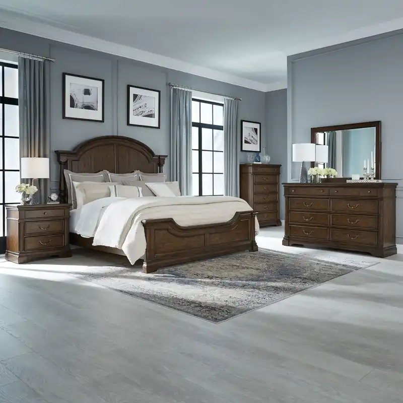 Arden Road King California Poster Bed, Dresser & Mirror, Chest, Night Stand - Liberty