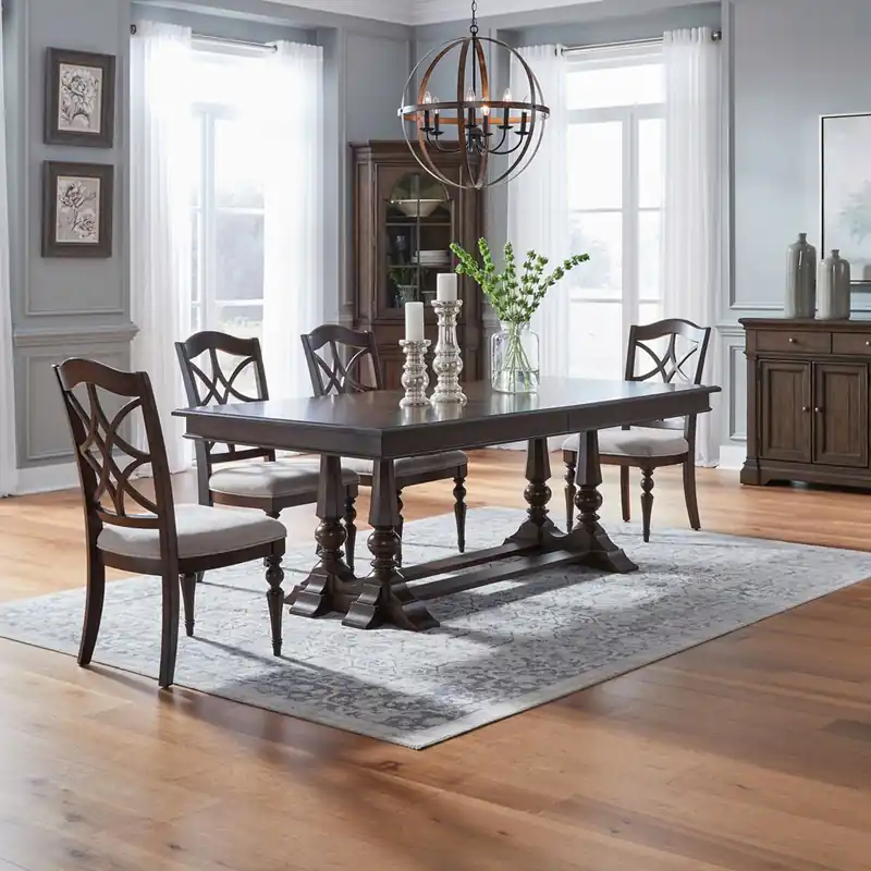 Arden Road 5 Piece Trestle Table Set - Liberty
