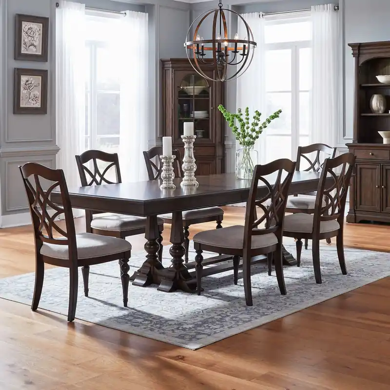 Arden Road 7 Piece Trestle Table Set - Liberty