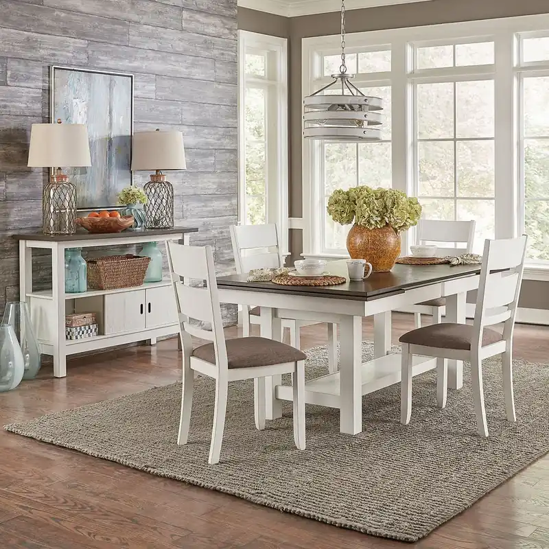 Brook Bay Optional 5 Piece Trestle Table Set - Liberty