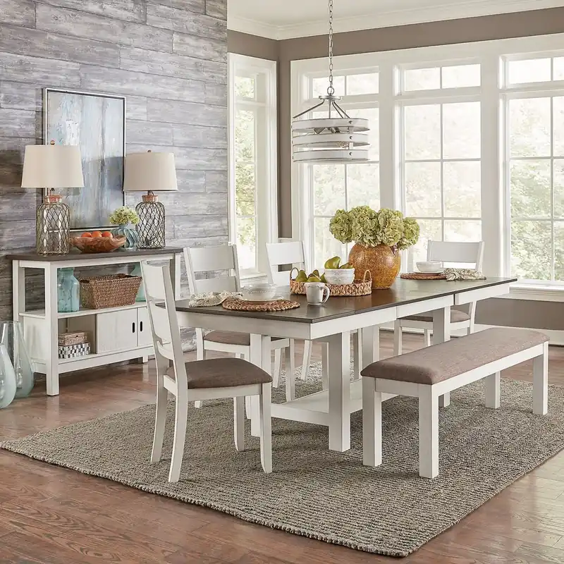 Brook Bay Optional 6 Piece Trestle Table Set - Liberty