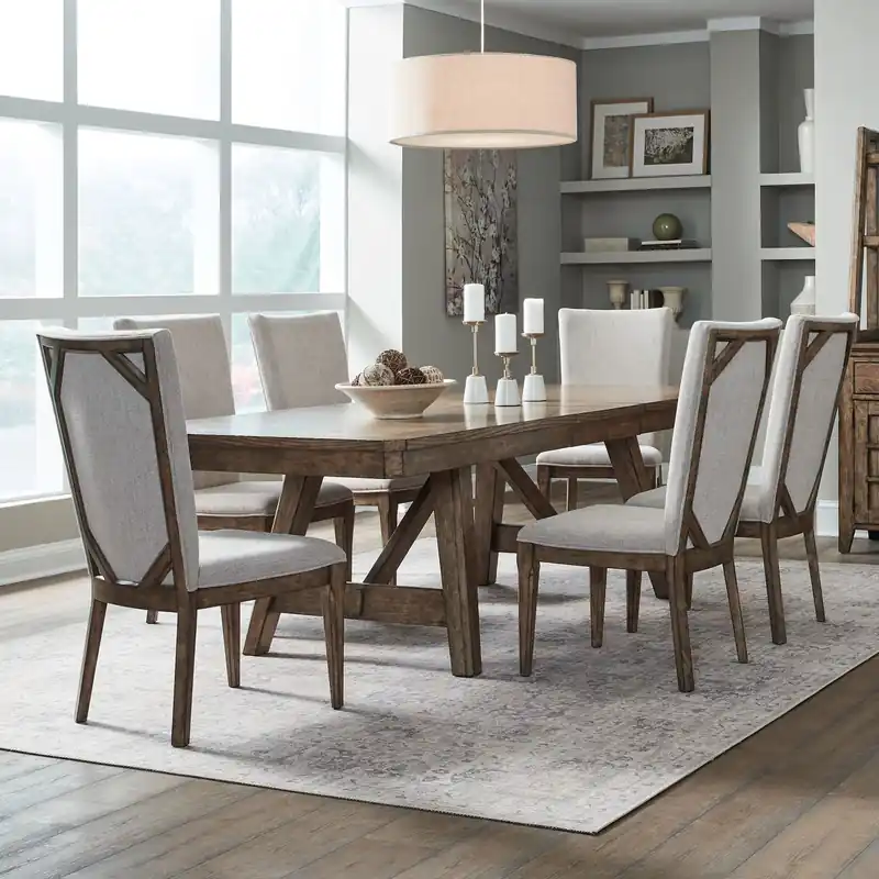 Carolina Park 7 Piece Trestle Table Set - Liberty