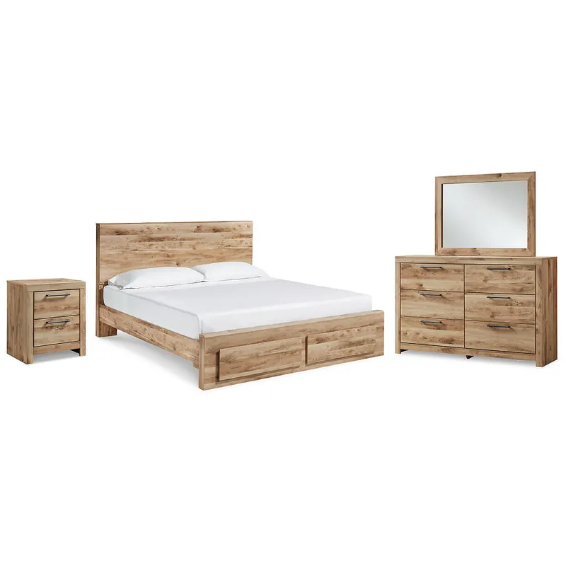 Hyanna King Panel Storage Bed, Dresser, Mirror and Nightstand - Signature Design by Ashley®