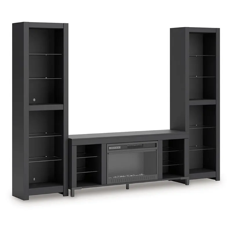 Cayberry 3-Piece Entertainment Center with Electric Fireplace