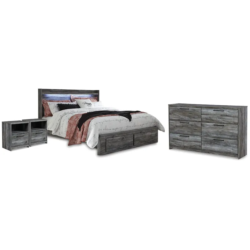 Baystorm King Storage Bed, Dresser and 2 Nightstands - Signature Design by Ashley®