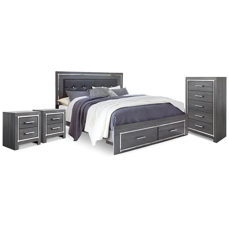 Lodanna King Storage Bed, Chest and 2 Nightstands - Signature Design by Ashley®