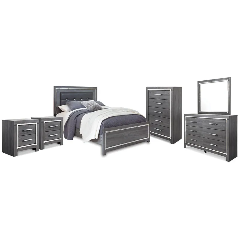 Lodanna Queen Panel Bed, Dresser, Mirror, Chest and 2 Nightstands - Signature Design by Ashley®