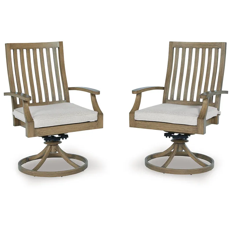 Rainier Ranch Outdoor Swivel Chair with Cushion (Set of 2) - Signature Design by Ashley®