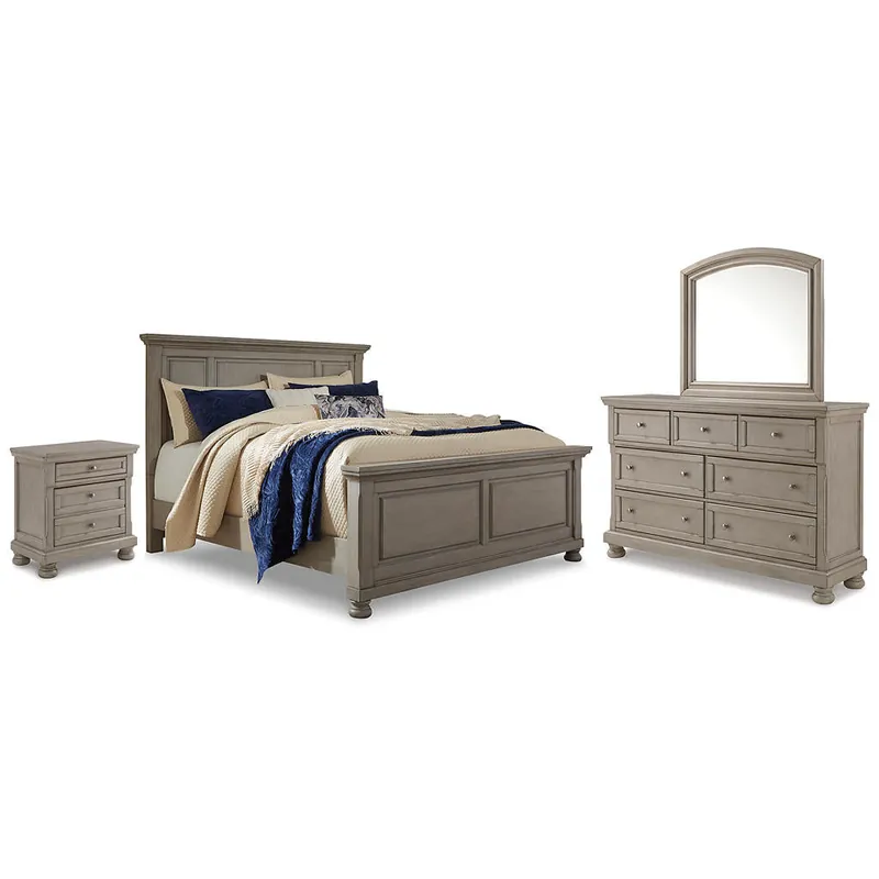 Lettner King Panel Bed with Dresser, Mirror and Nightstand - Signature Design by Ashley®