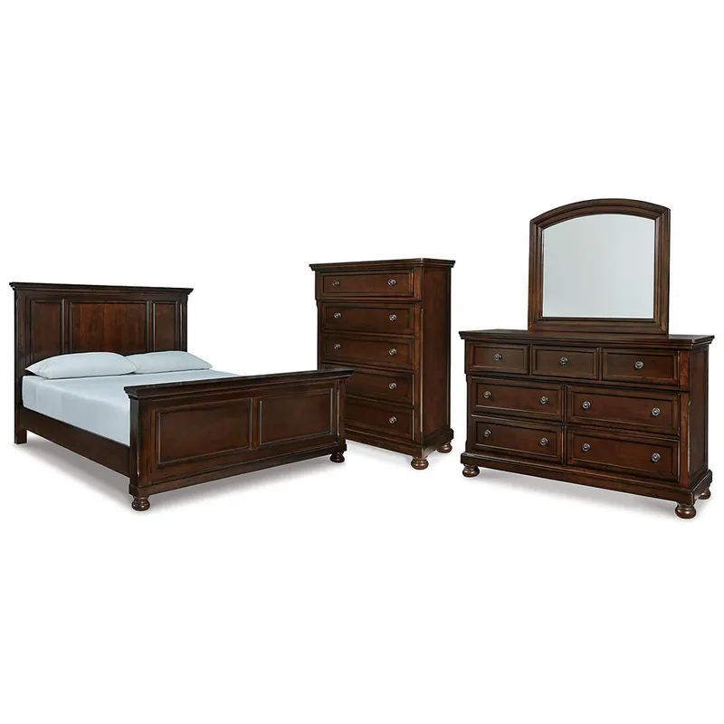 Porter California King Panel Bed, Dresser, Mirror and Chest - Millennium® By Ashley