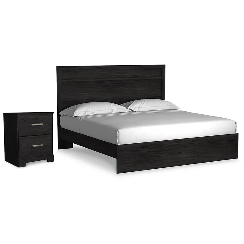 Belachime King Panel Bed and Nightstand - Signature Design by Ashley®