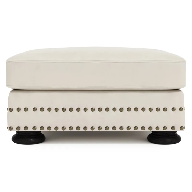 Foster Leather Ottoman - Bernhardt Living