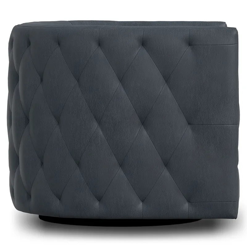 Palazzo Leather Swivel Chair - Bernhardt Living