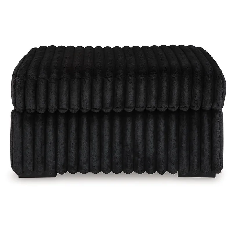 Midnight-Madness 2-Piece Sectional and Oversized Accent Ottoman