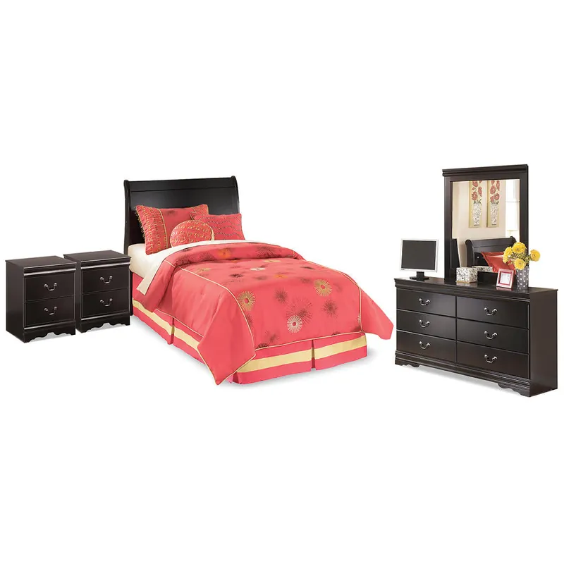 Huey Vineyard Twin Sleigh Headboard, Dresser, Mirror and 2 Nightstands - Signature Design by Ashley®