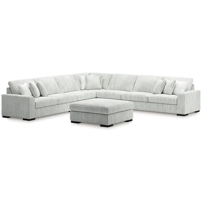 Stupendous 5-Piece Sectional and Ottoman