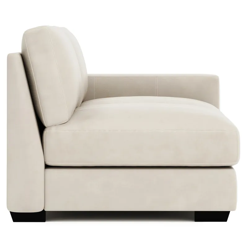 Dawkins Leather Right Arm Loveseat - Bernhardt Living
