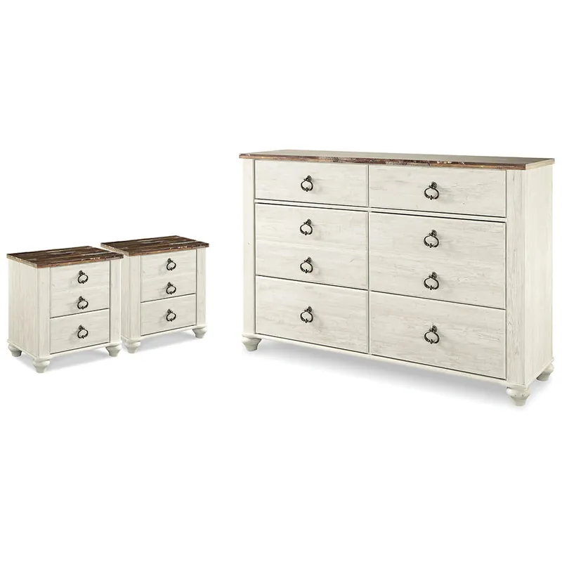 Willowton Dresser and 2 Nightstands - Signature Design by Ashley®