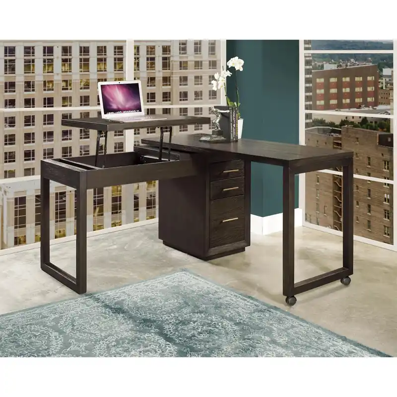 Prelude Swivel Lift-top L-desk