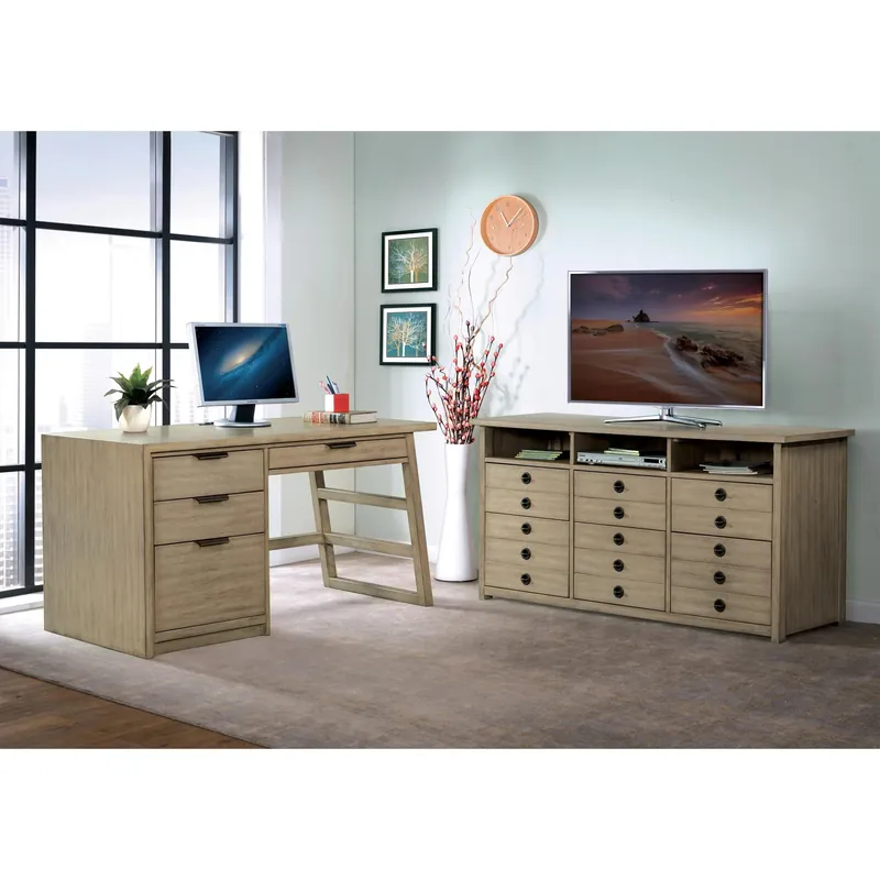 Perspectives Single Pedestal Desk - Riverside Furniture
