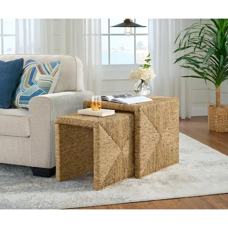 Rosalie Woven Nesting Table - Riverside Furniture