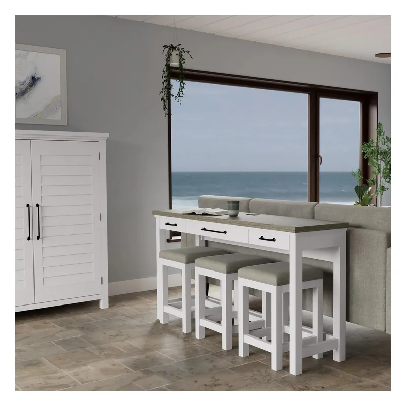 Cora Sofa Table W/3 Stools - Riverside Furniture