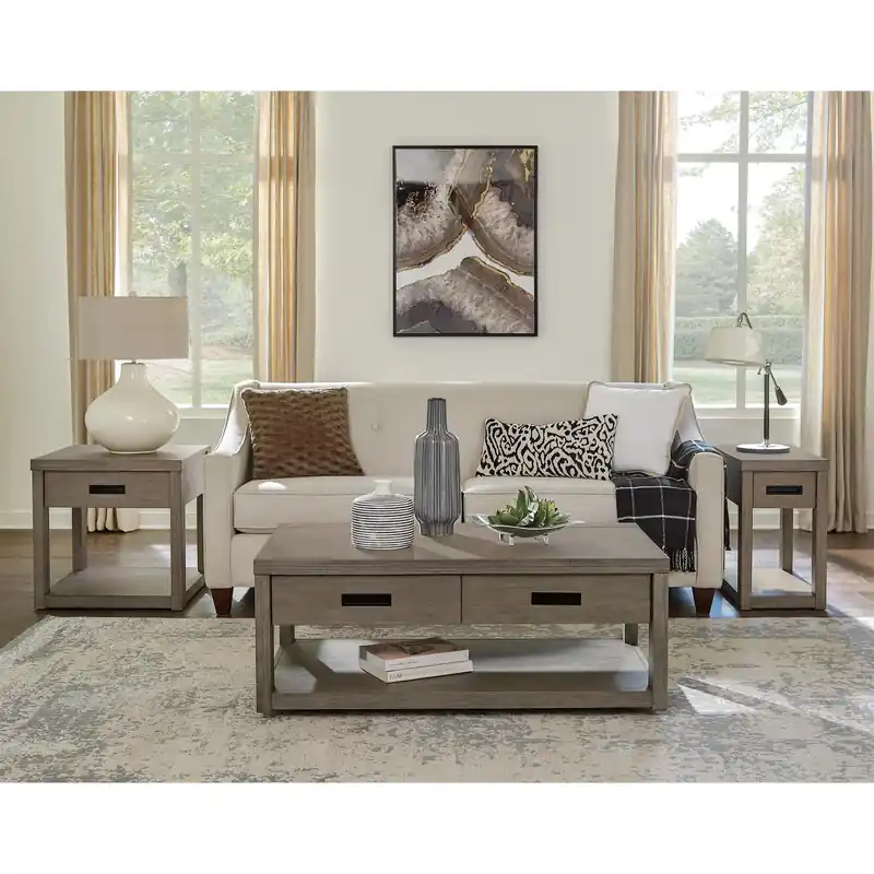 Riata Gray Chairside Table - Riverside Furniture