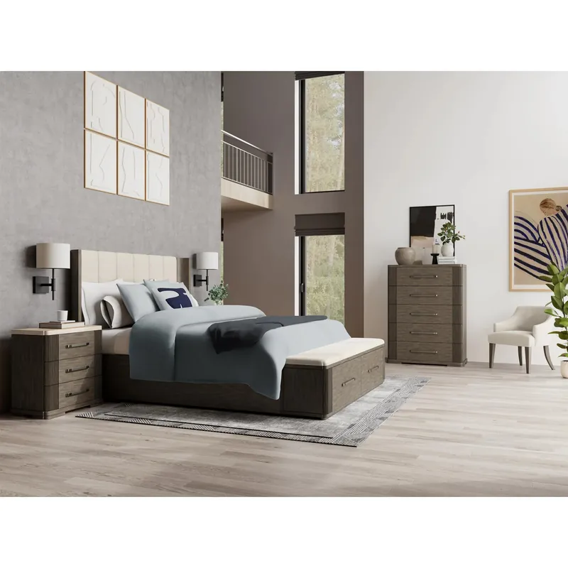 Sariel Queen Uph Shelter Hdbd - Riverside Furniture