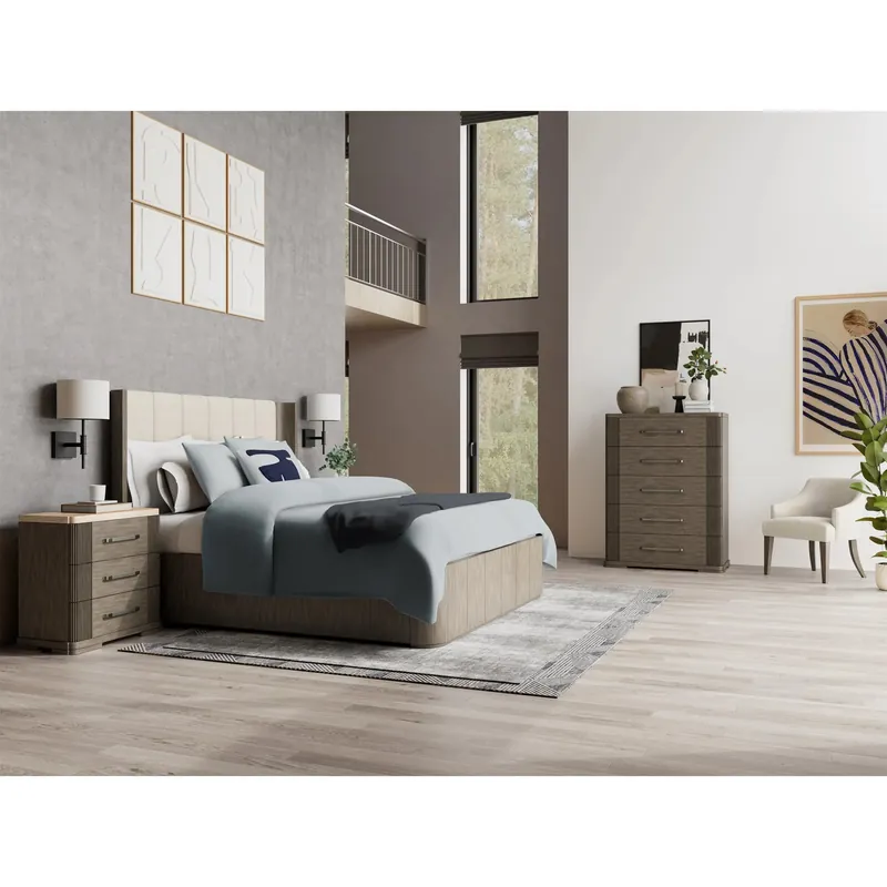 Sariel King Uph Shelter Hdbd - Riverside Furniture