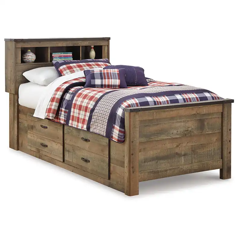 Trinell Twin Bookcase Bed with 2 Storage Drawers - Signature Design by Ashley®