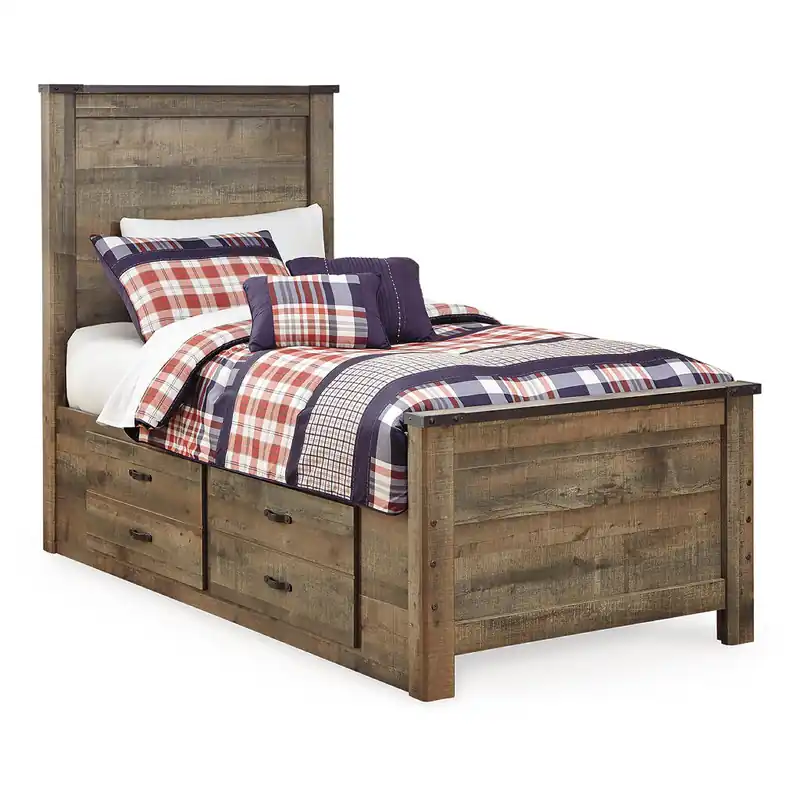 Trinell Twin Panel Bed with 2 Storage Drawers - Signature Design by Ashley®
