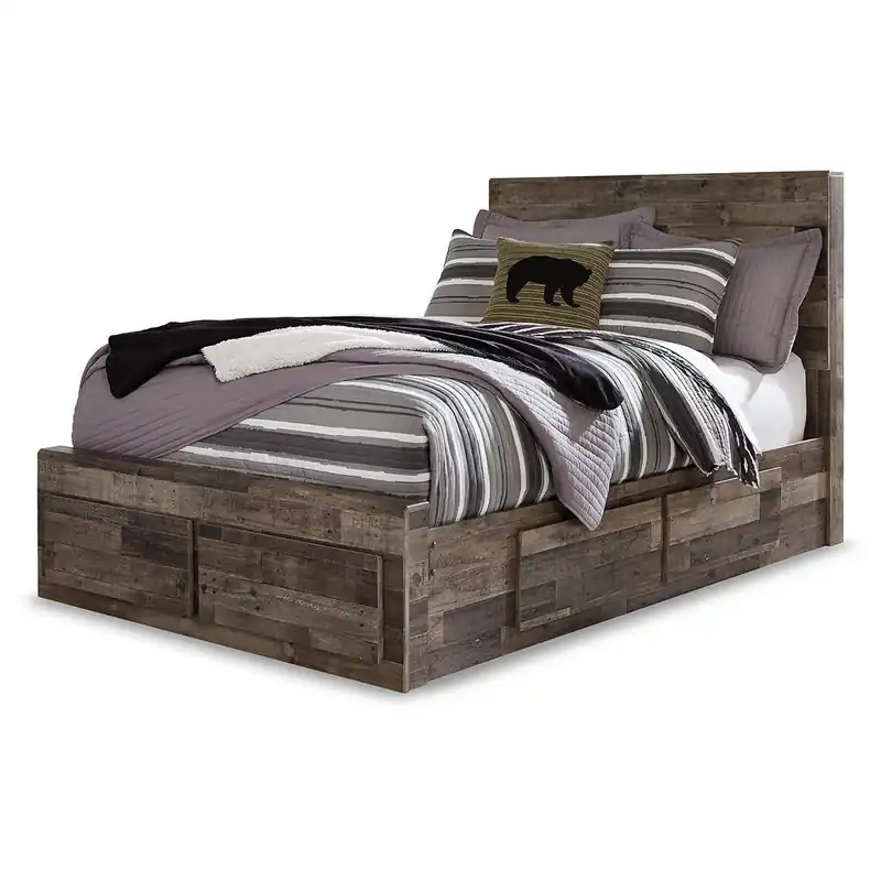 Derekson Full Panel Bed with 6 Storage Drawers - Benchcraft®