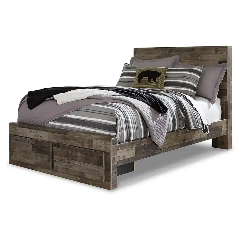 Derekson Full Panel Bed with 2 Storage Drawers - Benchcraft®