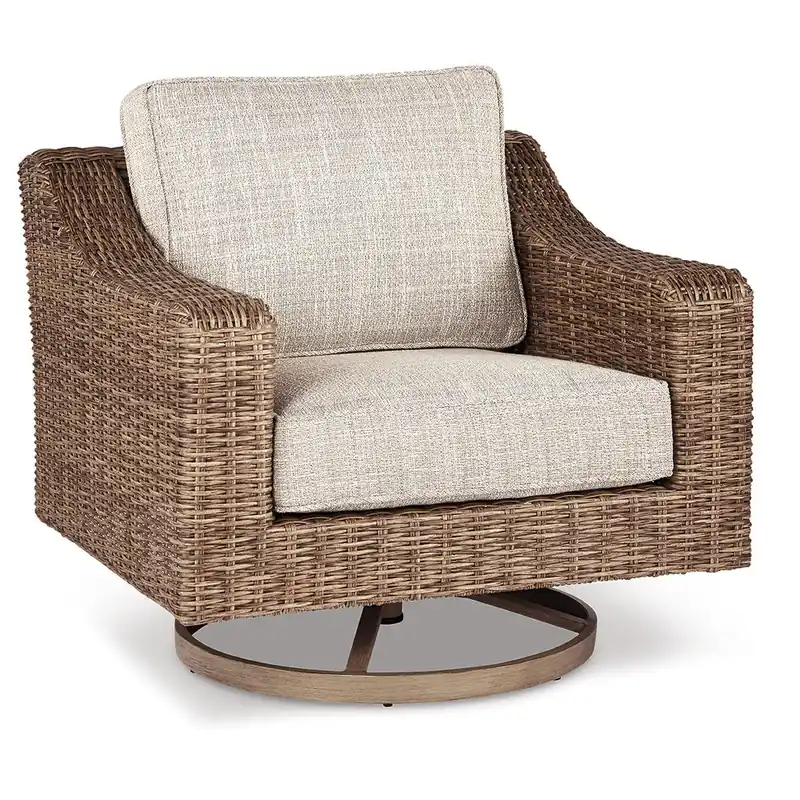 Beachcroft Outdoor Swivel Lounge with Cushion - Signature Design by Ashley®